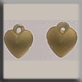 12075 Very Sm. Domed Heart - Matte Gold
