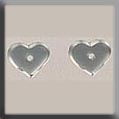 12234 Very Petite Flat Heart - Matte Crystal