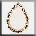 12021 Open Faceted Teardrop - Gold
