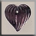 12068 Medium Fluted Heart - Amethyst
