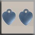 12076 Very Sm. Domed Heart - Matte Light Sapphire