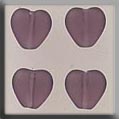 12091 Medium Channeled Heart - Matte Amethyst