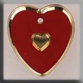 12094 Medium Engraved Heart - Red/Gold
