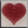 12115 Large Floral Embossed Heart - Rose