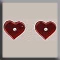 12235 Very Petite Flat Heart - Matte Ruby