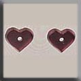 12237 Very Petite Flat Heart - Matte Rose