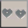 12238 Petite Flat Heart - Matte Crystal