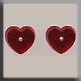 12239 Petite Flat Heart - Matte Ruby