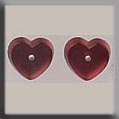 12241 Petite Flat Heart - Matte Rose