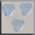 12275 Channeled Heart Matte Periwinkle 8mm
