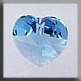 13038 Small Heart - Aquamarine