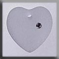 13050 Large Frosted Heart - Crystal